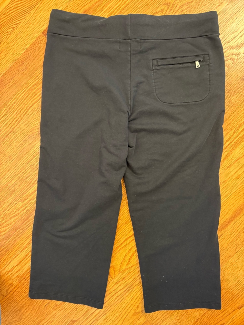 Lauren Ralph Lauren Black Cropped Women’s Stretch Athleisure Capri Lounge Pants - Picture 4 of 11